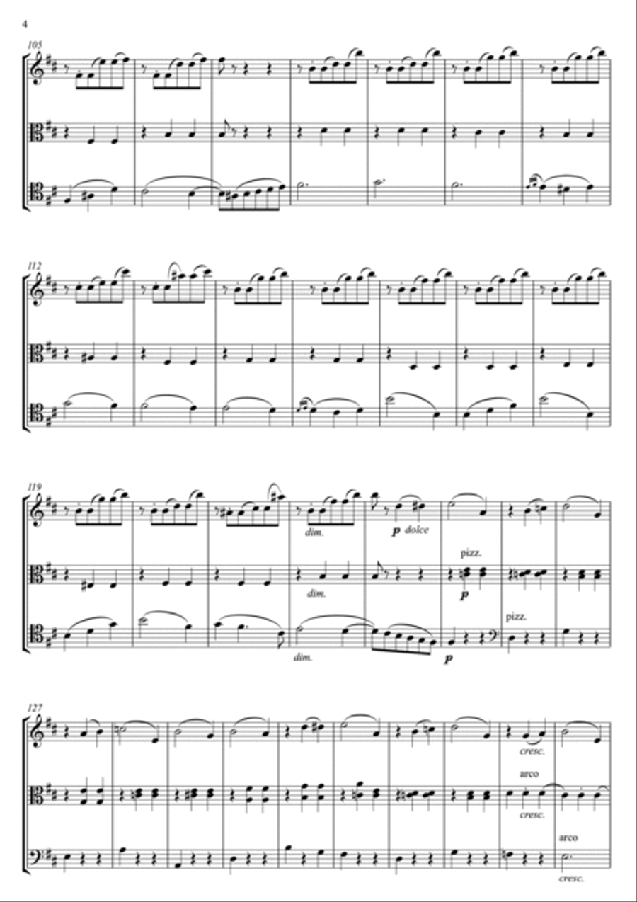 Waltz of the Flowers String Trio scores gallery preview page 5