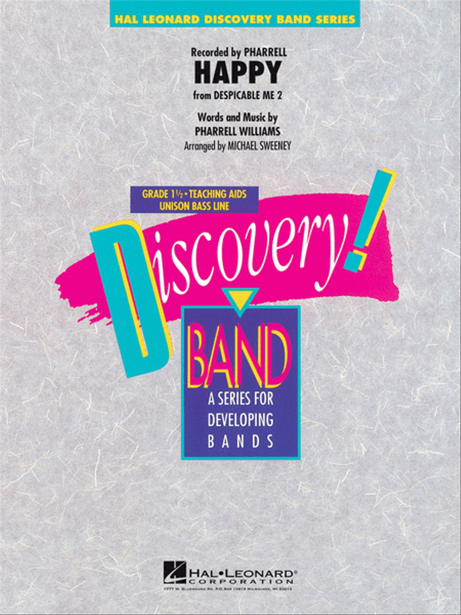 Happy (from “Despicable Me 2”) Concert Band scores gallery preview page 1