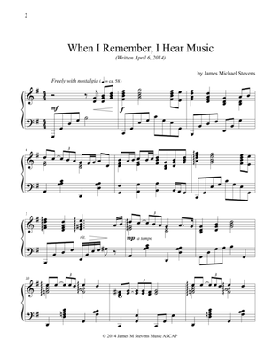 Book cover for When I Remember, I Hear Music