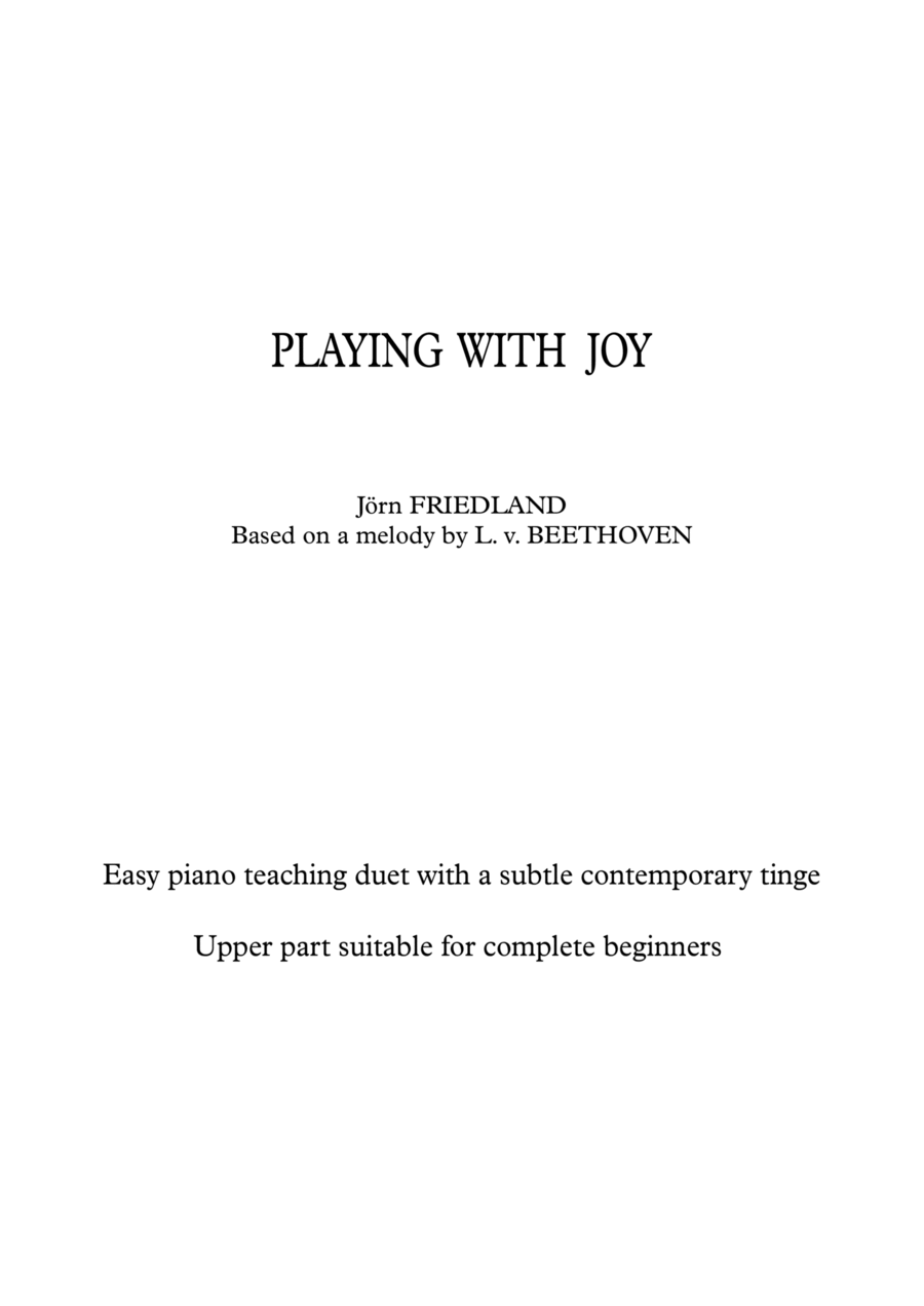 PLAYING WITH JOY Easy Piano scores gallery preview page 1