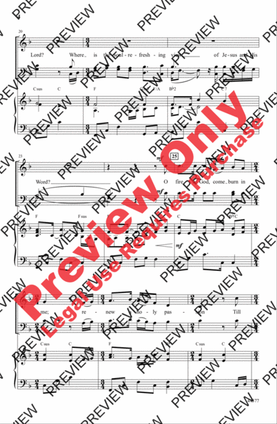 O, For a Closer Walk 4-Part scores gallery preview page 4