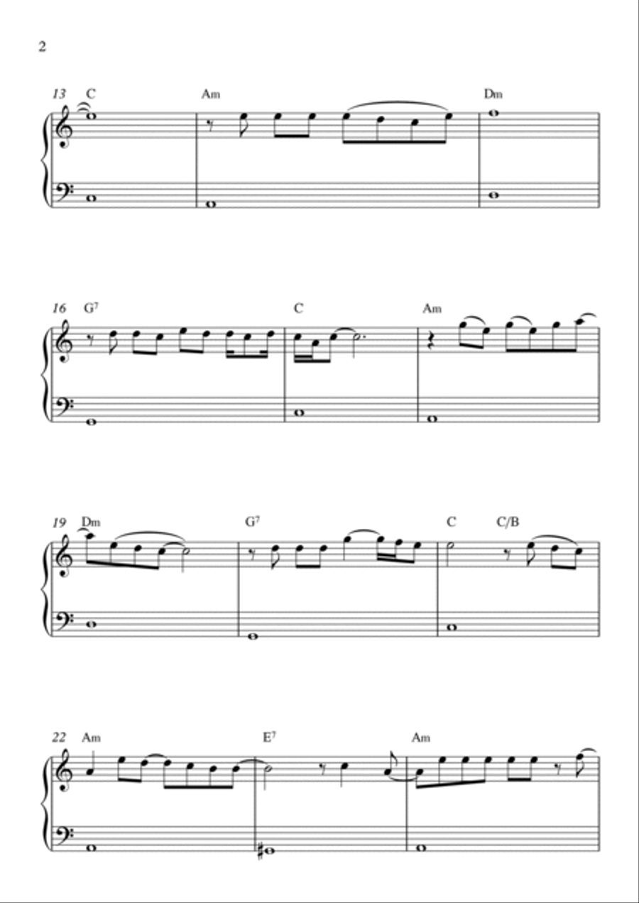 Flowers Easy Piano scores gallery preview page 2