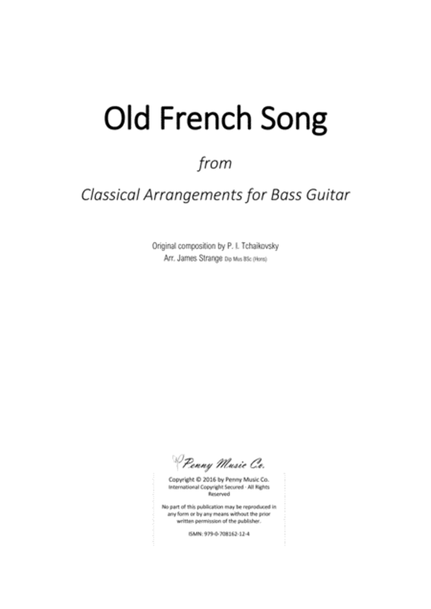 "Old French Song" for Two Bass Guitars
