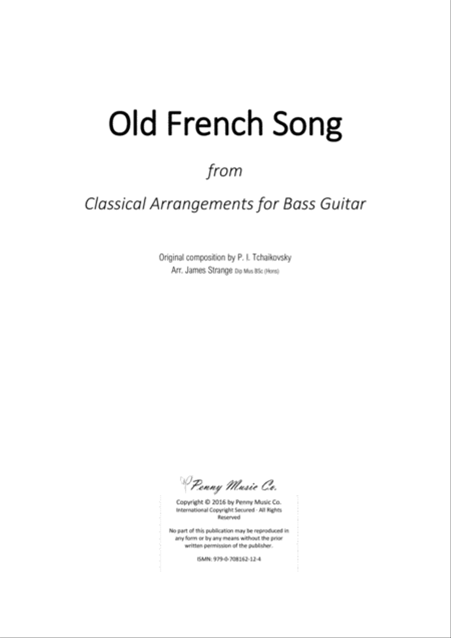 "Old French Song" for Two Bass Guitars