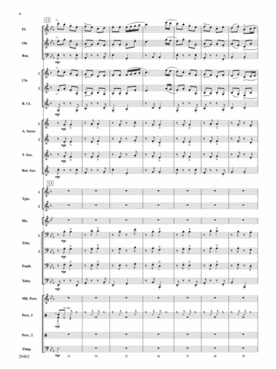 Fantasy on an Early American Marching Tune: Score Concert Band scores gallery preview page 4