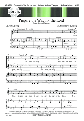 Book cover for Prepare the Way for the Lord