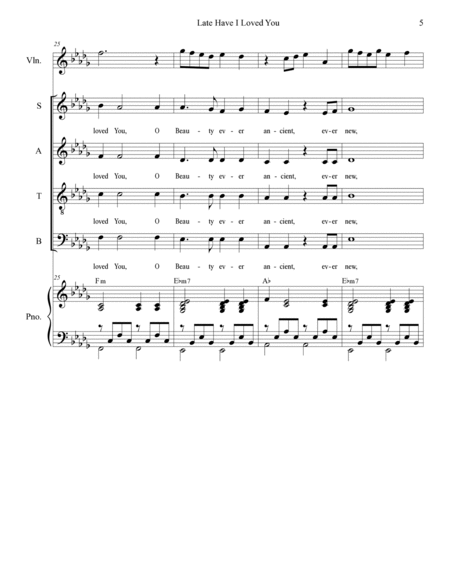 Late Have I Loved You (Solo with SATB) image number null