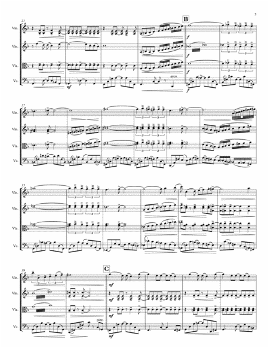 The Girl From Ipanema (Garota De Ipanema) String Quartet scores gallery preview page 3