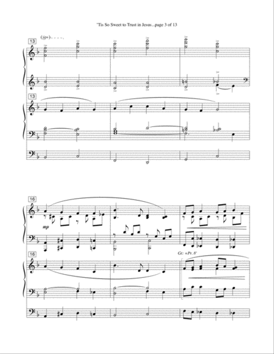 'Tis So Sweet to Trust in Jesus--Piano/Organ.pdf 'Tis So Sweet to Trust in Jesus--Piano/Organ.pdf Piano scores gallery preview page 4