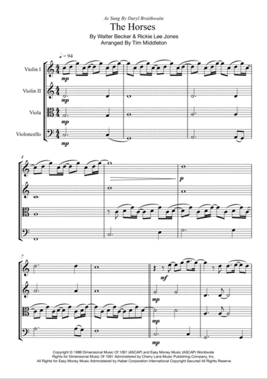 The Horses String Quartet scores gallery preview page 4