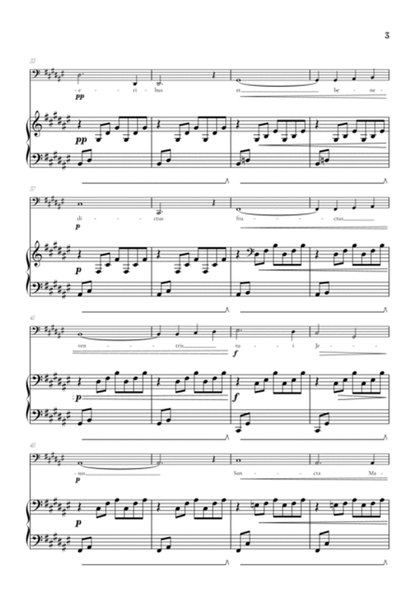 Bach / Gounod Ave Maria in F sharp [F#] • baritone sheet music with piano accompaniment image number null
