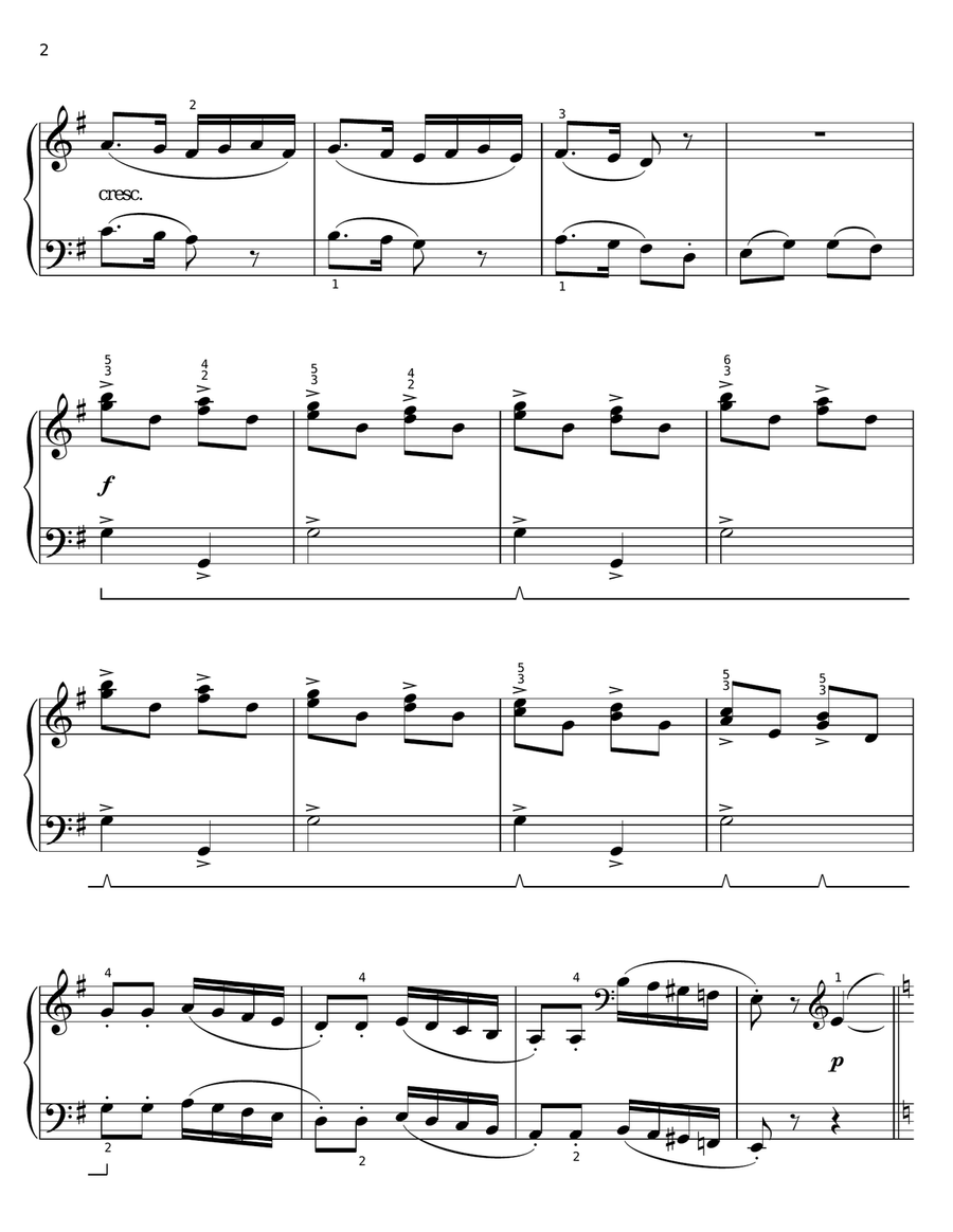 Ding Dong! Merrily On High! [Ragtime version] (arr. Phillip Keveren) Voice scores gallery preview page 2
