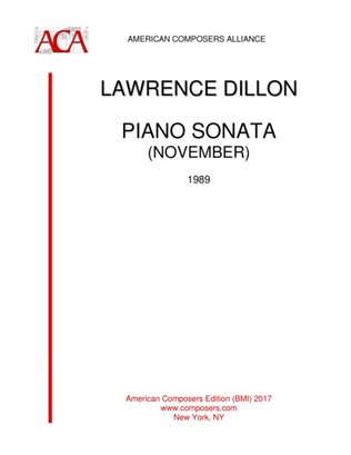 Book cover for [Dillon] Piano Sonata (November)