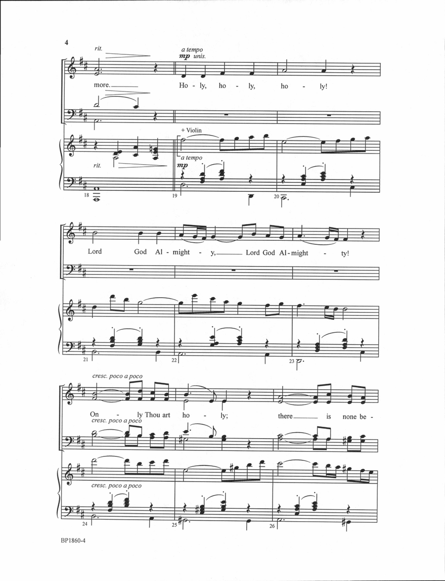 Sanctus (Holy Is the Lord) 4-Part scores gallery preview page 4