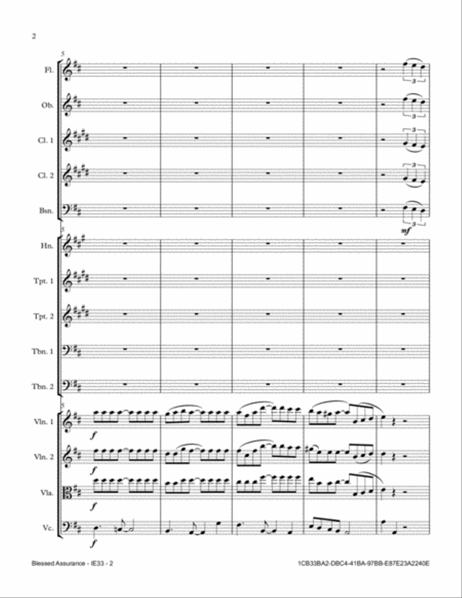 Blessed Assurance Blessed Assurance Full Orchestra scores gallery preview page 2