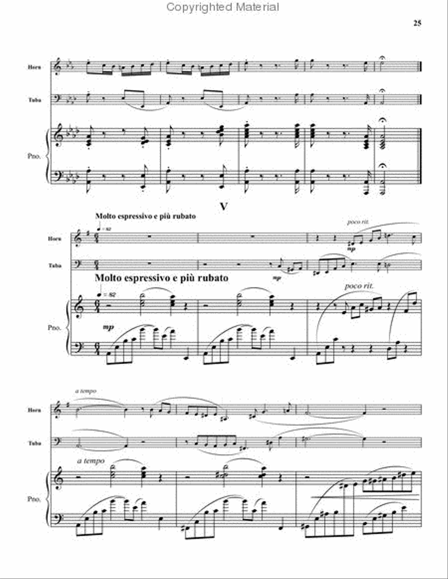 Suite for Horn and Tuba Horn scores gallery preview page 8