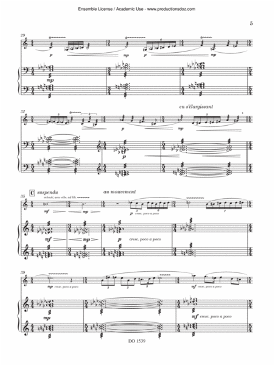 Fulgurances, opus 75 Clarinet Solo scores gallery preview page 5