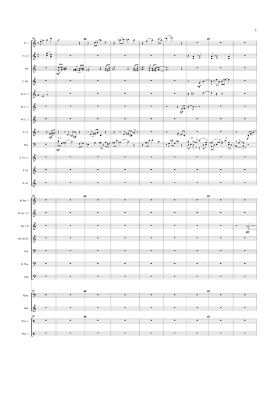 Fantasy and Fugue for Wind Ensemble Concert Band scores gallery preview page 5