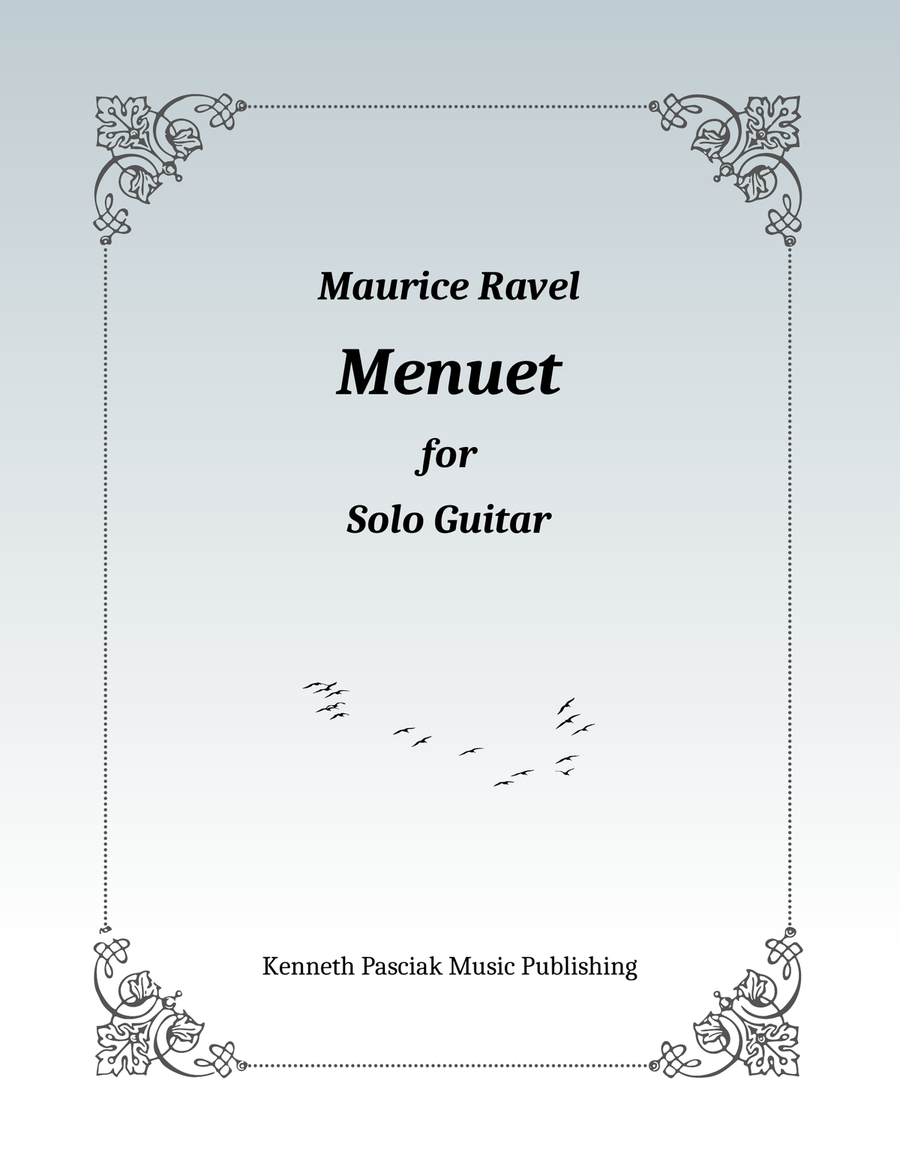 Menuet from Le Tombeau de Couperin (for Solo Guitar) Acoustic Guitar scores gallery preview page 1