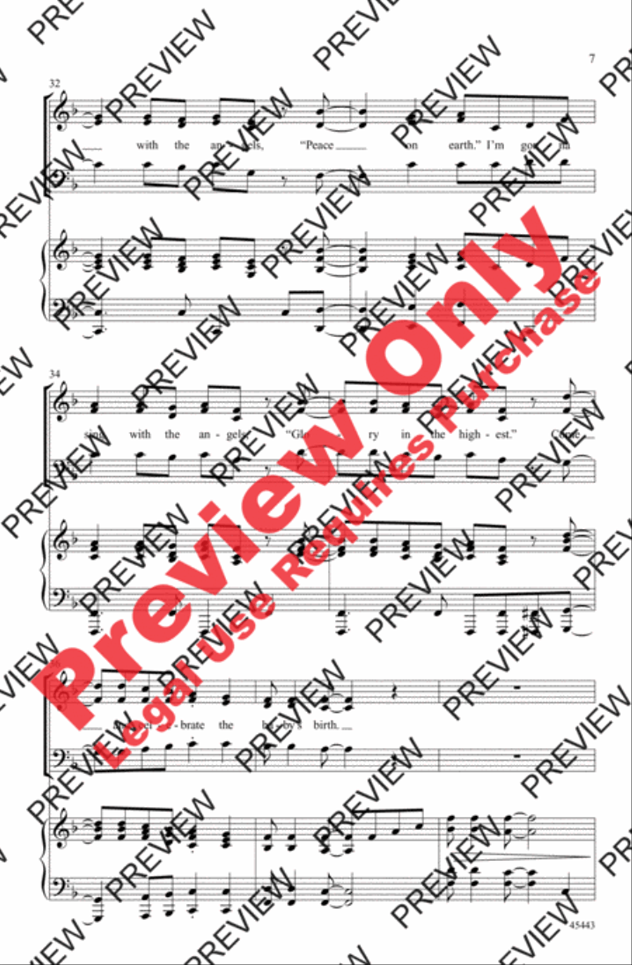 Sing with the Angels 3-Part scores gallery preview page 7