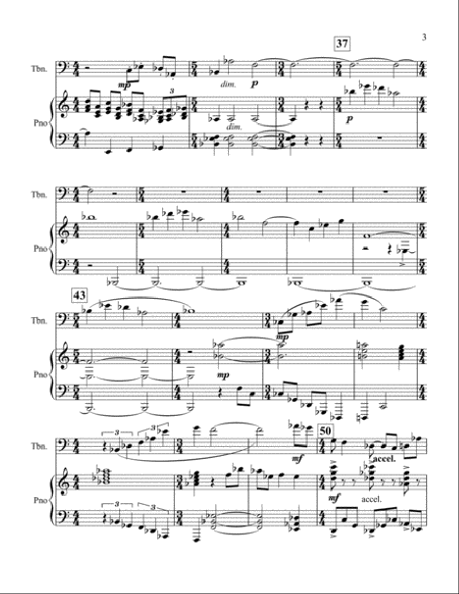 Sonata for Trombone and Piano Piano scores gallery preview page 3