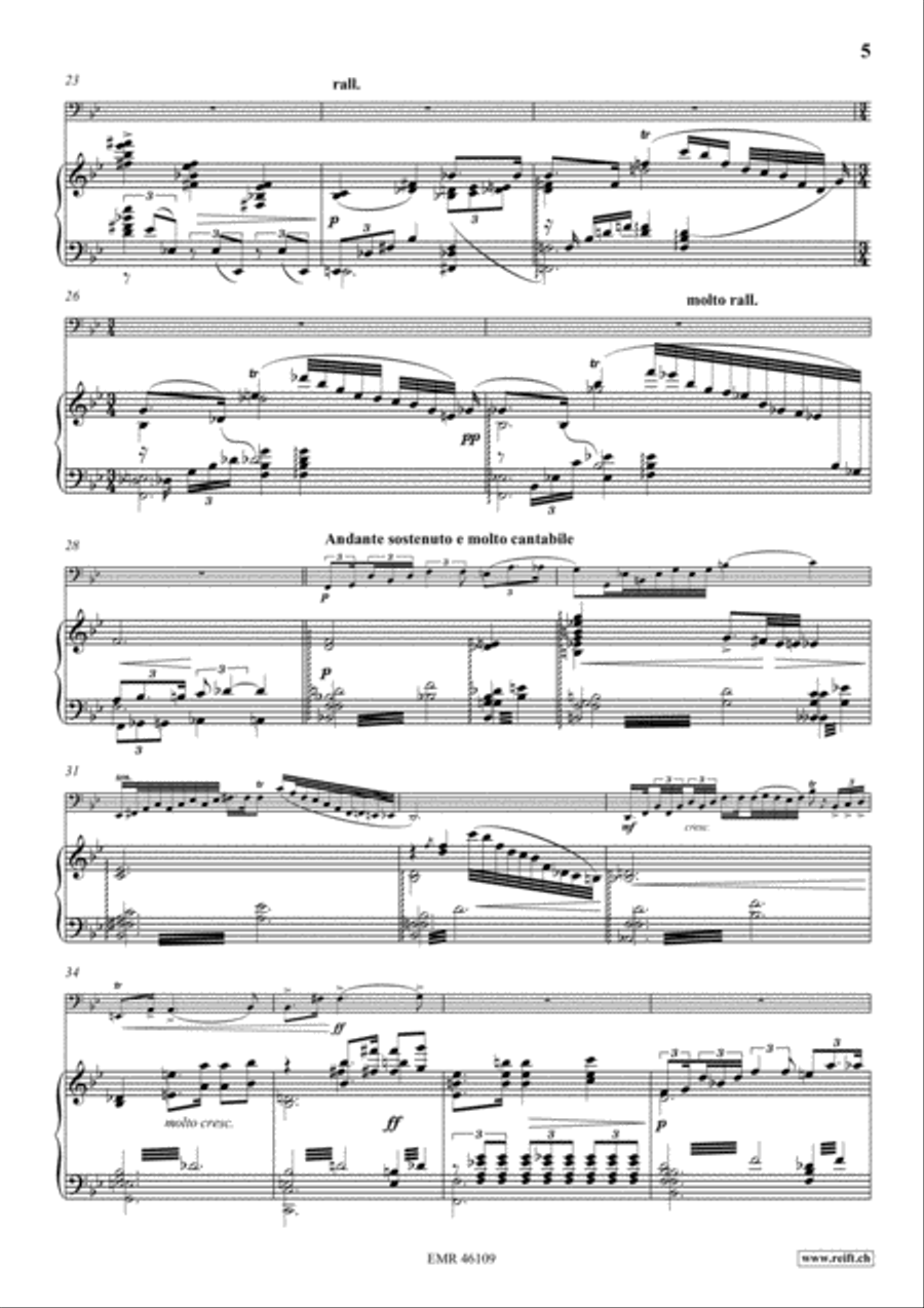 Poeme No. 1 Bass Trombone scores gallery preview page 6