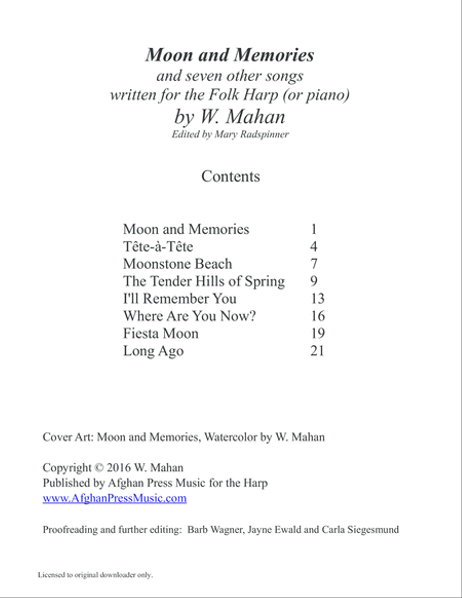 Moon and Memories Harp scores gallery preview page 2