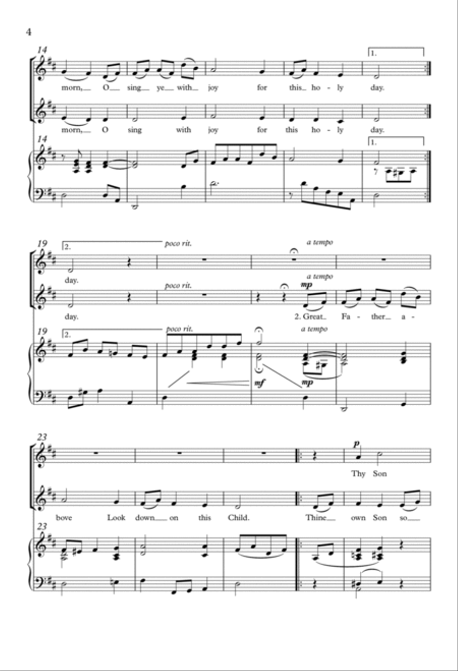 O Sing Ye With Joy SA scores gallery preview page 2