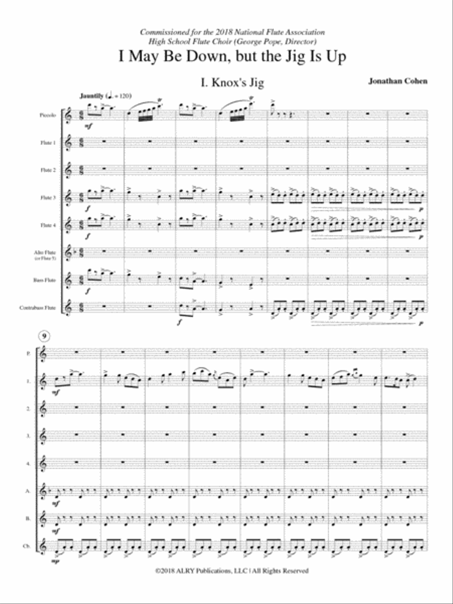 I May Be Down, but the Jig Is Up Flute Choir scores gallery preview page 2