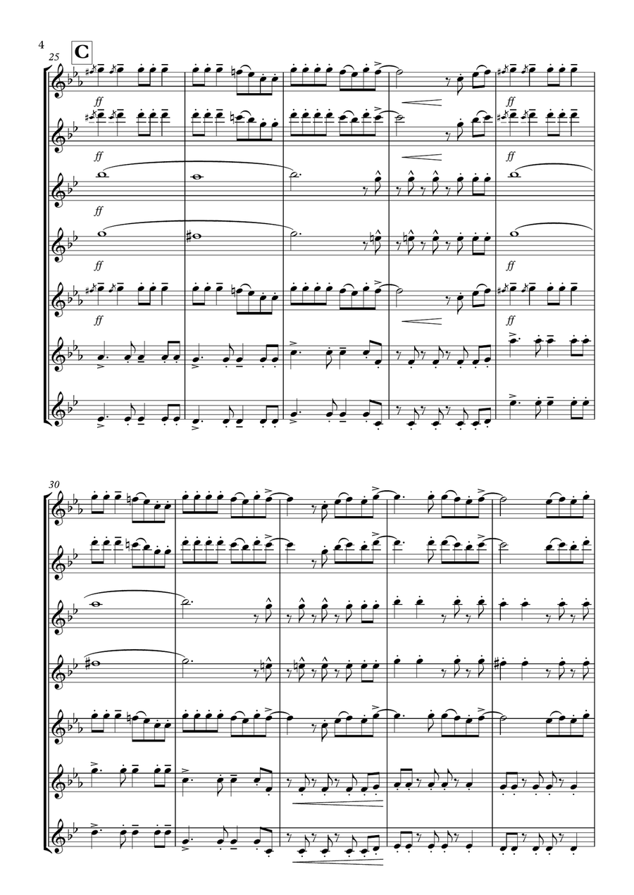 Runaway Baby Woodwind Ensemble scores gallery preview page 4