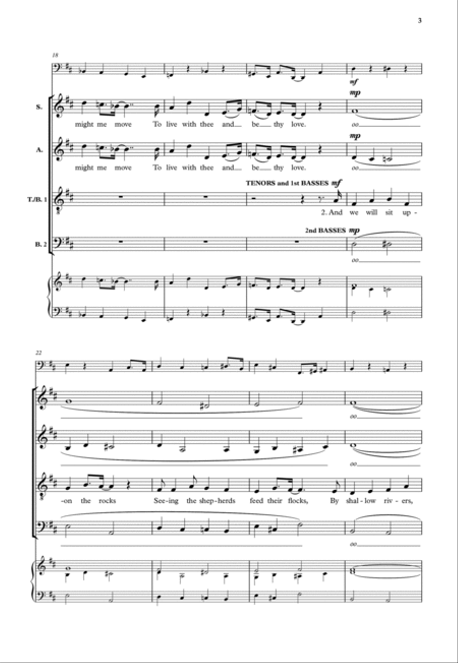 Come live with me Come live with me Divisi scores gallery preview page 3