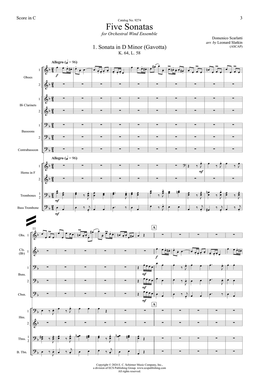 Five Sonatas (Downloadable Additional Full Score) Score scores gallery preview page 5