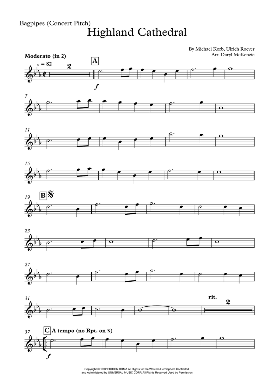 Highland Cathedral by Daryl McKenzie Large Ensemble Digital