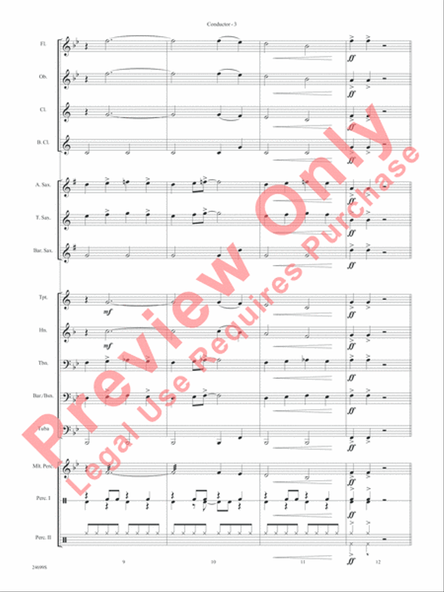 Rock the Halls (Based on Deck the Halls) Concert Band scores gallery preview page 6