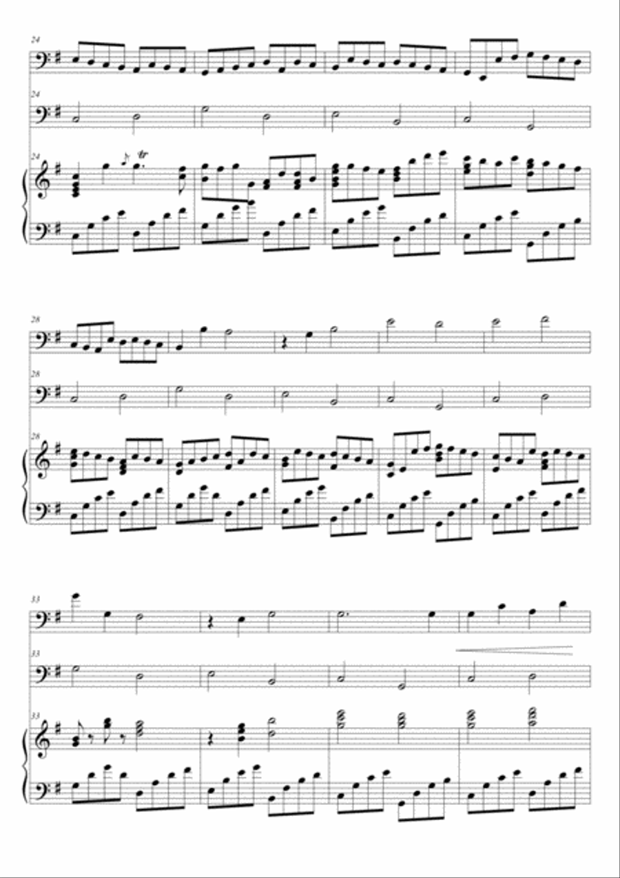 Canon in G Major 2 Cellos & Piano String Duet scores gallery preview page 3