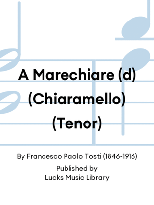 Book cover for A Marechiare (d) (Chiaramello) (Tenor)