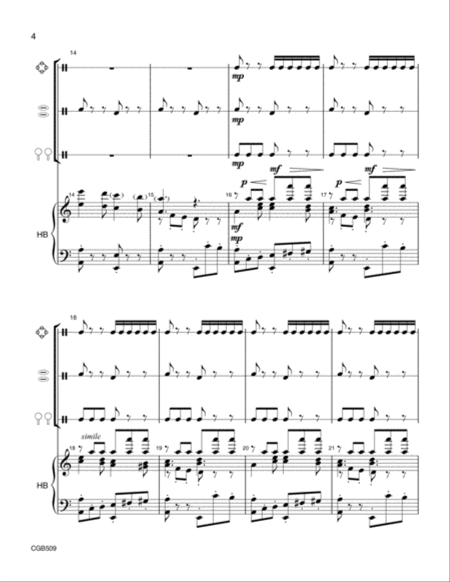 Masters in this Hall Full Score Handbell Choir scores gallery preview page 4