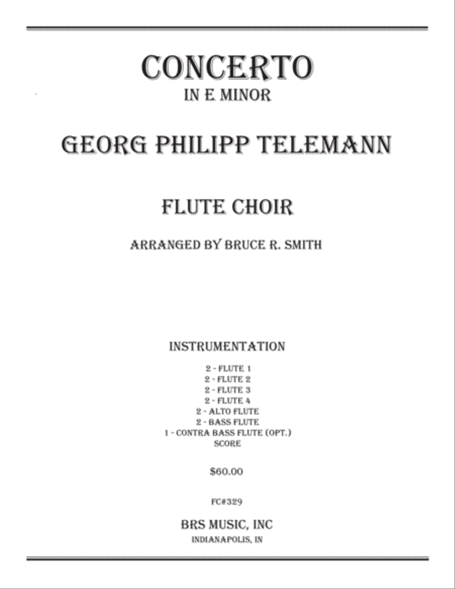 Concerto in E Minor Flute Choir scores gallery preview page 1