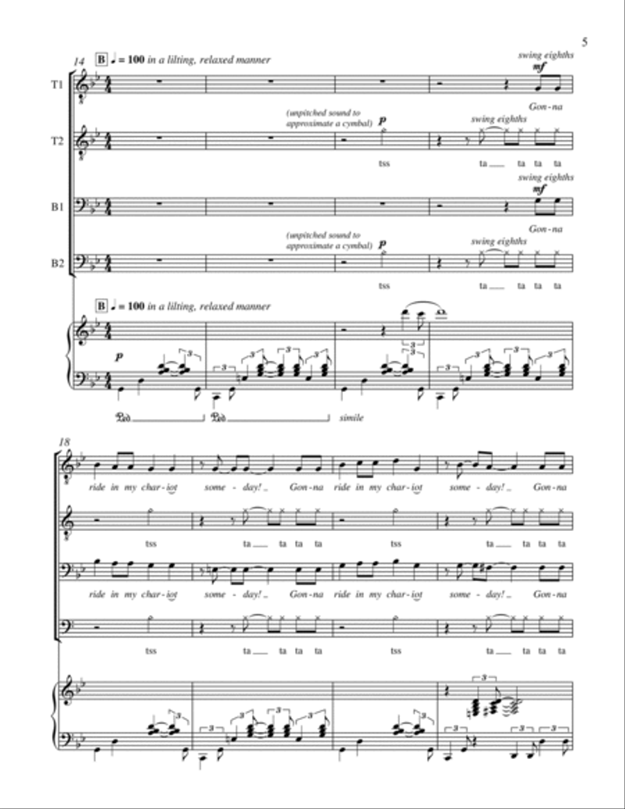 Spirituals from Harlem Songs TTBB scores gallery preview page 5