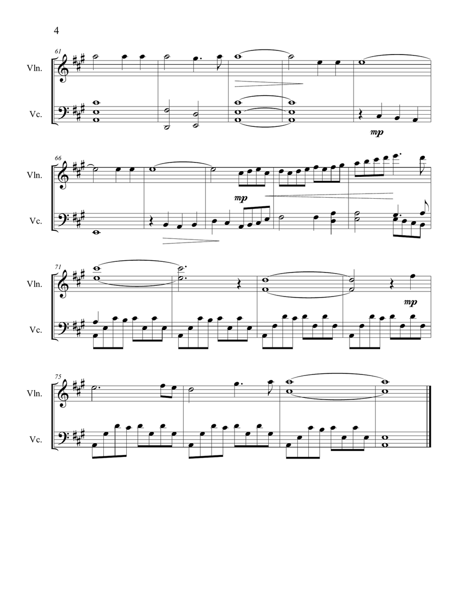 It Is Well With My Soul (Violin/Cello Duet) String Duet scores gallery preview page 5