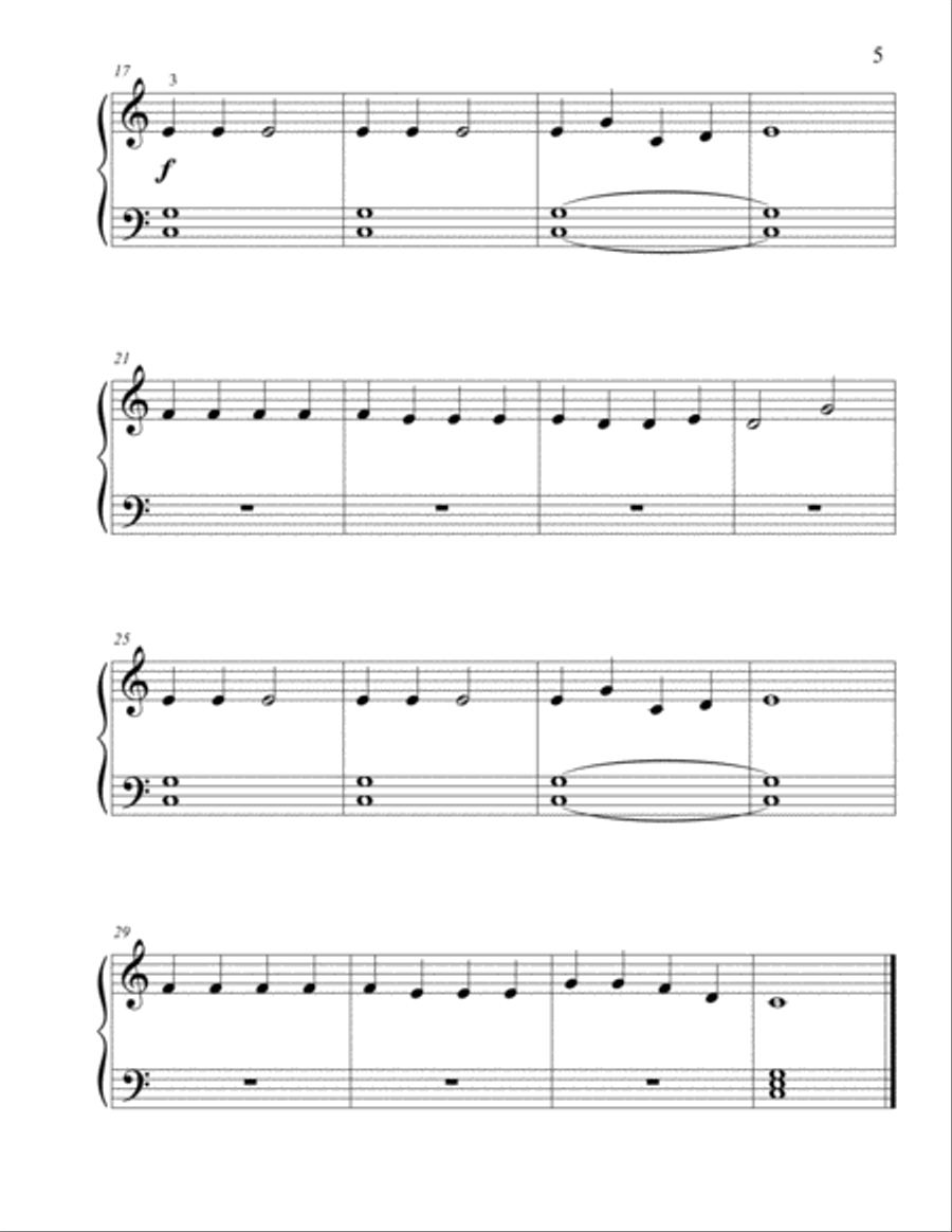 Easy Christmas Favorites - 9 Arrangements for Elementary Piano Easy Piano scores gallery preview page 5