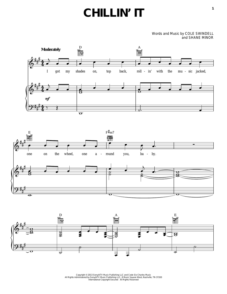 Chillin' It Chillin' It Acoustic Guitar scores gallery preview page 1