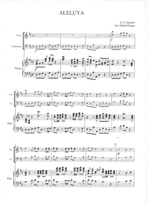 Book cover for Hallelujah - G. F. Haendel - Violin Cello & Piano
