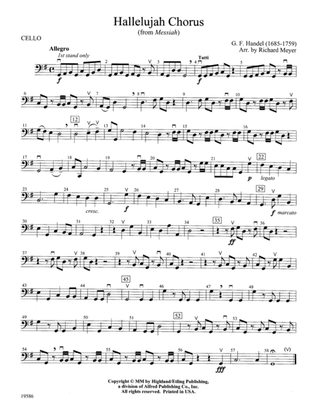 Hallelujah Chorus from Messiah: Cello