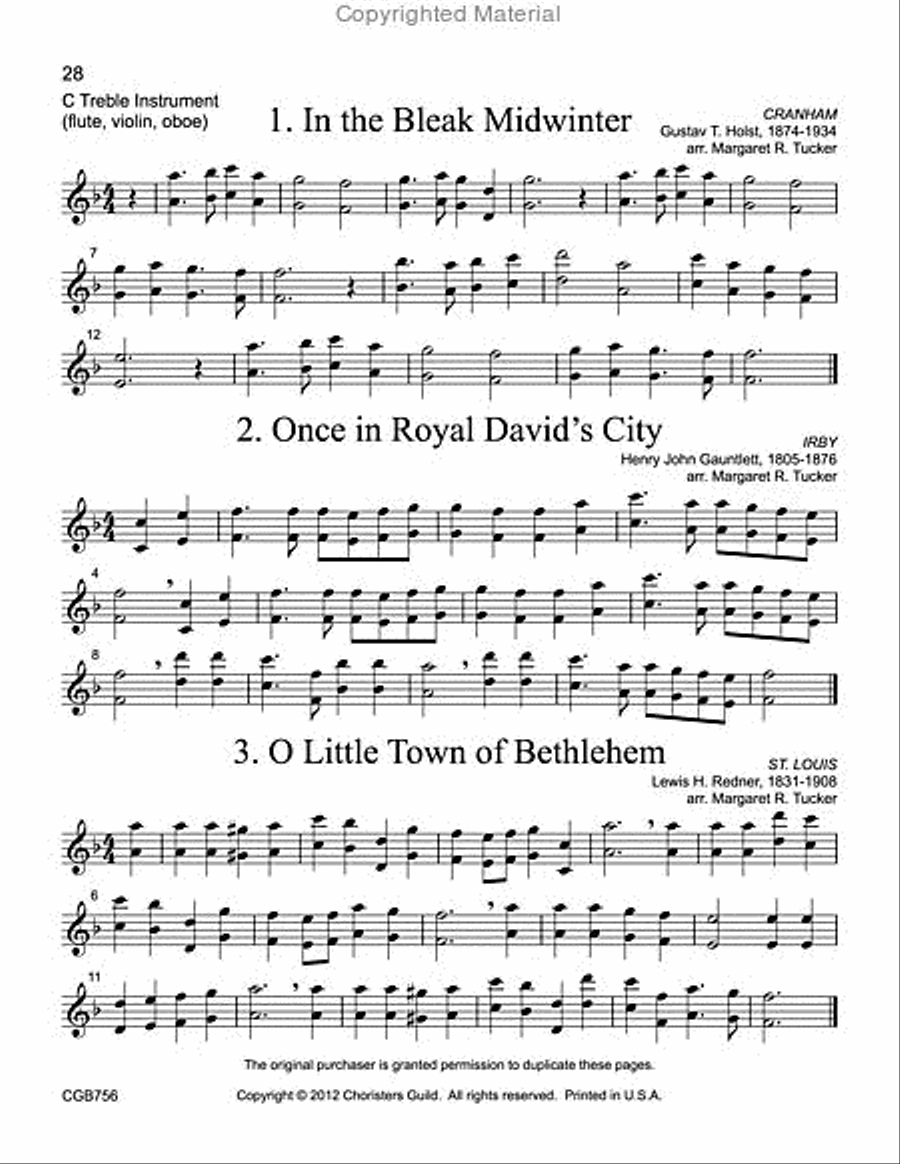 Christmas Carol Accompaniments: Reproducible Accompaniments for Twelve Familiar Carols Handbell Choir scores gallery preview page 9