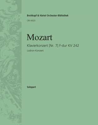 Piano Concerto [No. 7] in F major K. 242