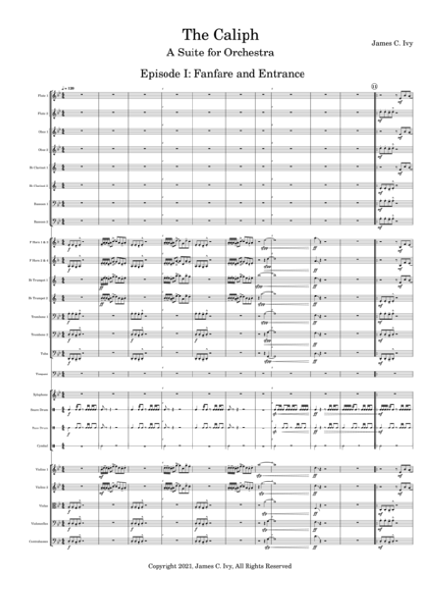 The Caliph - An Orchestral Suite Full Orchestra scores gallery preview page 2