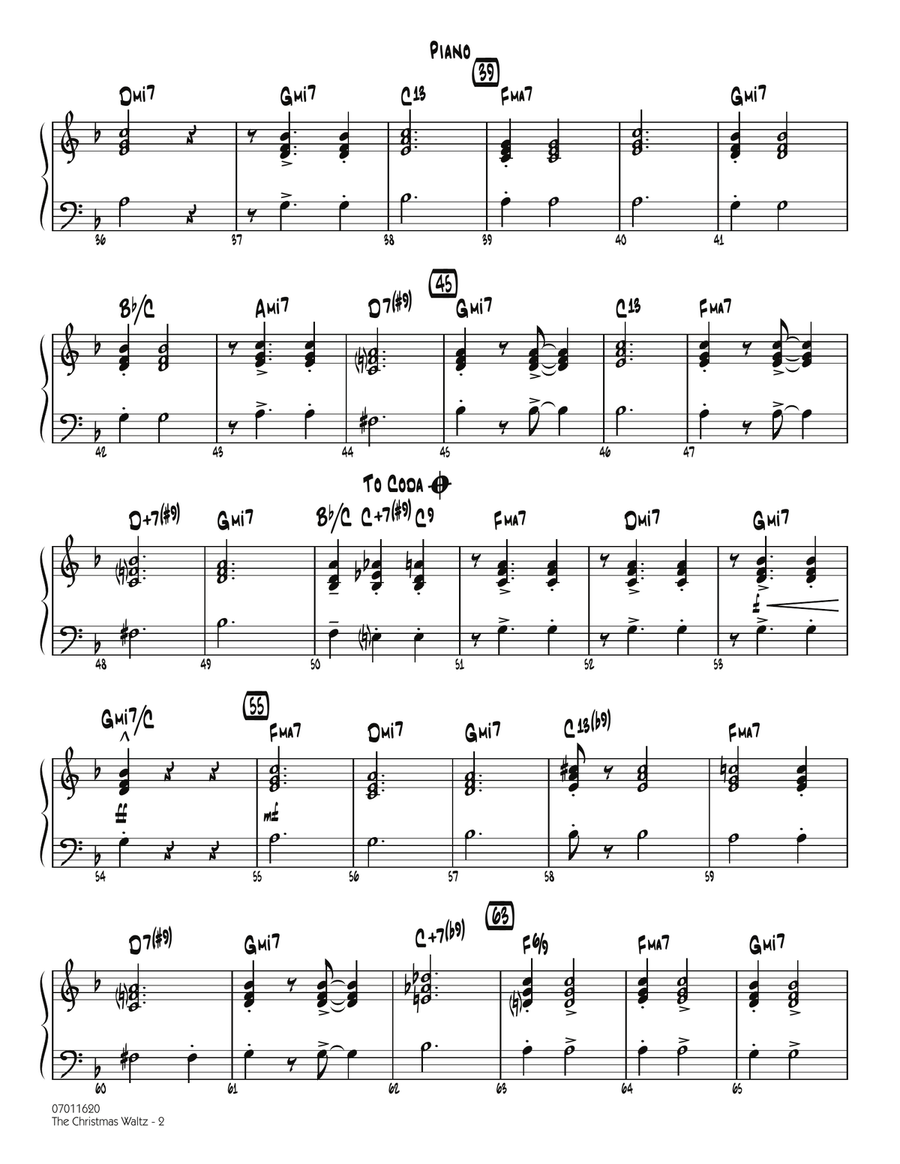 The Christmas Waltz - Piano Jazz Ensemble scores gallery preview page 2