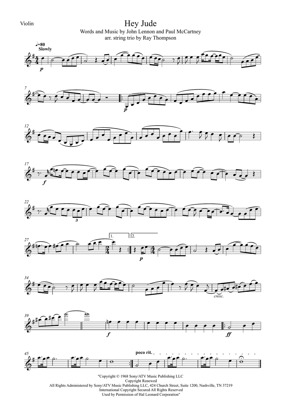 Hey Jude String Trio scores gallery preview page 3