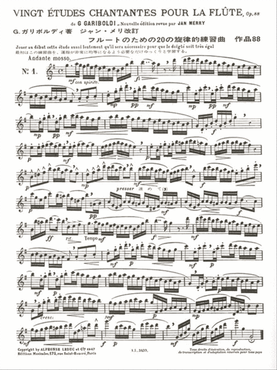 20 Etudes Chantantes Op88 Flute Flute Solo scores gallery preview page 2